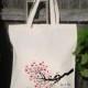 Wedding Tote 20 Wedding Welcome Bags-Personalized Wedding Tote - Tree Heart with Birds No 3