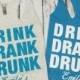 Drink Drank Drunk - Bulk Bridal Party Tank Tops Triblend