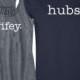 Block Wifey {with Heart} And Hubs Tank And T-Shirt Set 