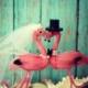 Flamingo wedding cake topper-bride-groom-Mr and Mrs-destination wedding-beach wedding-pink flamingos-nautical wedding