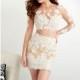 Aqua/Nude Hannah S 27024 - 2-piece Sleeves Short Lace Sexy Sheer Dress - Customize Your Prom Dress