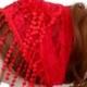Scarf Bandana, Women Lace Hair Band, Lace Head Band, Women Head Shawl, Head scarf, Head Band, Red Head Band, Hair Cover, Lace Scarf