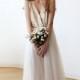 Gold sequins bridal tulle gown, Tulle and sequins wedding gown 1094