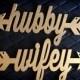 Wedding Chair Signs, Hubby Wifey Chair Sign, Wedding Chair Sign, Hubby and Wifey Sign, Wooden sign, Rustic Sign, DIY Sign, Gold Sign, Silver