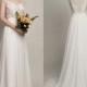 2017 Simple Long A-Line V-back Lace Wedding Dresses, Chiffon Wedding Party Dresses, WD0013