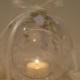 Tealight Glass Hanging Globe Hydrangea colored Wisteria