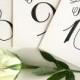 Calligraphy Table Numbers - Wedding Table Numbers - Wedding Table Markers - Elegant Table Numbers - Wedding Reception Decor - Wedding Decor