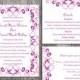Wedding Invitation Template Download Printable Wedding Invitation Editable Pink Invitations Elegant Invitation Purple Wedding Invitation DIY