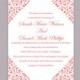 Wedding Invitation Template Download Printable Wedding Invitation Editable Red Invitations Elegant Floral Invitation Flower Invites DIY