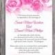 Watercolor Wedding Invitation Template Download Printable Invitations Floral Boho Invitation Editable Pink Invitations Rose Invitation DIY