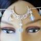Silver Opalite Moon Circlet, Moon Headpiece, Headdress, Moon Goddess, Pagan, Wiccan, Wicca, Festival, Handfasting, Head Jewellery, Wedding
