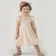 Ivory Flower Girl Dress for Baby or Toddler in Chiffon with Cap Sleeves - The "Rebekah"