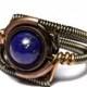 SALE 25% OFF - Steampunk Jewelry - Ring - Lapis Lazuli