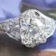 Vintage Art Deco 1930's Old European Cut Diamond Engagement Anniversary Wedding Ring Platinum