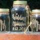 Unity Sand Set Painted Mason Jars Mr. and Mrs. Established Personalized Sand Ceremony Wine Set Choice of Fonts and Lids