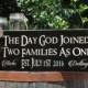 The Day God Joined Two Families as One Blended Established Personalized with Last Names & Wedding Date / Wood Rustic Sign /