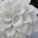 Calla Lily Bouquet, Brooch Bouquet, White Bouquet, Bridal Bouquet, Wedding Bouquet, Silk Flower Bouquet, Bouquet Gems, Brides Bouquet