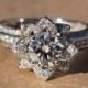 ready . to . ship . Platinum - Gorgeous UNIQUE Flower Rose Diamond Engagement Ring - 2.05 carat - custom made - art deco - fL01