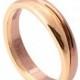 Two Tone Wedding Band, Unique wedding band, Wedding Ring , Wedding Band , Men's Ring, Rose Gold Band, wave band, 18K solid gold band, 3