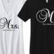 Cute Couple Shirts Mrs. And Mr. Est. 09.05.14  By WriteWedding