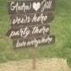 ON SALE Wedding directional sign - directional wedding signs - rustic wedding signs - wedding signage - vows here party there love everywher
