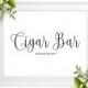 Cigar Bar Wedding Sign-Chic Calligraphy Cigar Bar Please Enjoy Sign-DIY Printable Cigar Sign for Rustic Wedding-Groomsmen Cigars Party