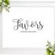 Wedding Favors Sign-Printable Chic Calligraphy Please Take One Favor Sign for Weddings-Favor Table Sign for Weddings, Bridal Shower,