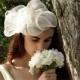 Crinoline Bridal fascinator - Oversized bridal headpiece - white fascinator for bride - Wedding wear