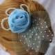 Bridal Hair Pin, Bridal Accessories, Wedding hair accessories, Blue hair flower, Bridal hair clips, Brooch for bridal