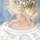 Rose Gold Wire Wedding Crown, Boho Rose Gold Halo Hair Vine, Wire Hair Wreath, Boho forehead band, Boho Wedding Headpiece - 'VIOLETTA'