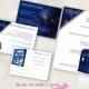 DIY Wedding Invite set TEMPLATE (Doctor Who Tardis blue 5X7 with 3 cards) Instant Download Just add your info and print!