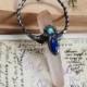 Lapis Labradorite Raw LEMURIAN, CRYSTAL Quartz Necklace, boho necklace, Rustc jewelry vintage necklaces, soldered necklace, one of a kind
