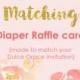Matching Diaper Raffle ticket, book raffle card, Add-on made to match any of my invites, Baby Shower printables, Baby shower insert card