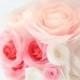 Edible Wafer Paper Large Garden Roses in White, Pink, and Multi Colors for Wedding and Special Occasion Cakes; Room Decor; Paper Roses
