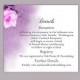 DIY Wedding Details Card Template Editable Word File Download Printable Details Card Pink Purple Detail Card Floral Rose Enclosure Card
