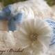 SILK Baby Blue Wedding Garters/ Wedding Garter/ Garter Set/ Bridal Garter/ Dupioni Silk/Vintage Wedding Garter