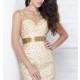Short Gold Prom Dress by Tony Bowls - Brand Prom Dresses
