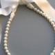Pearl Ribbon Tie Necklace - Bridal Pearl Necklace - Breakfast at Tiffany Pearls