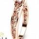 Antique Design Engagement Ring 14K Rose Gold Moissanite Engagement Ring Rose Gold Engagement Ring
