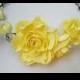 Baby flower crown, Flower headband,  Bridal Headpiece, Yellow rose crown, Baby flower crown, Flower girl, Bridal crown, Paper flowers