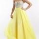 Fancy Strapless Floor Length A line Empire Waist Chiffon Prom Dress With Beading - Compelling Wedding Dresses