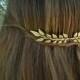 Leaf Hair Comb Gold Edwardian Leaf Hair Comb Laurel Hair comb Leaf Branch Hair Clip Bridal Hair Comb Grecian Hair Goddess Hair