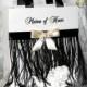 Elegant Black and White Bride's Gift bags - Bachelorette bags - Bridal Party Gift Bag with name - Bridal Shower gifts - Wedding Hotel bags