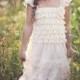Flower girl dress, Ivory lace dress, rustic flower girl dress,country flower girl dress, Baptism dress, flower girl dresses, Baby dress.