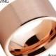 Tungsten Ring Rose Gold Wedding Band Ring Tungsten Carbide 12mm 18K Tungsten Ring Man Wedding Band Male Women Anniversary Matching
