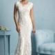 Allure Modest M536 Beaded Lace Sheath Wedding Dress - Crazy Sale Bridal Dresses
