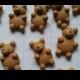 Royal icing teddy bears -- Edible handmade cupcake toppers cake decorations (12 pieces)
