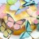 Edible PASTEL Butterflies Wafer Rice Paper Mix Colour 3D Butterfly Easter Cupcake Topper Spring Wedding Cake Decorations Bakery Cookie Decor