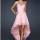 Aqua La Femme 17141 - High-low Chiffon Dress - Customize Your Prom Dress