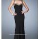 Long Jersey Sleeveless Open Back Prom Dress by La Femme - Discount Evening Dresses 